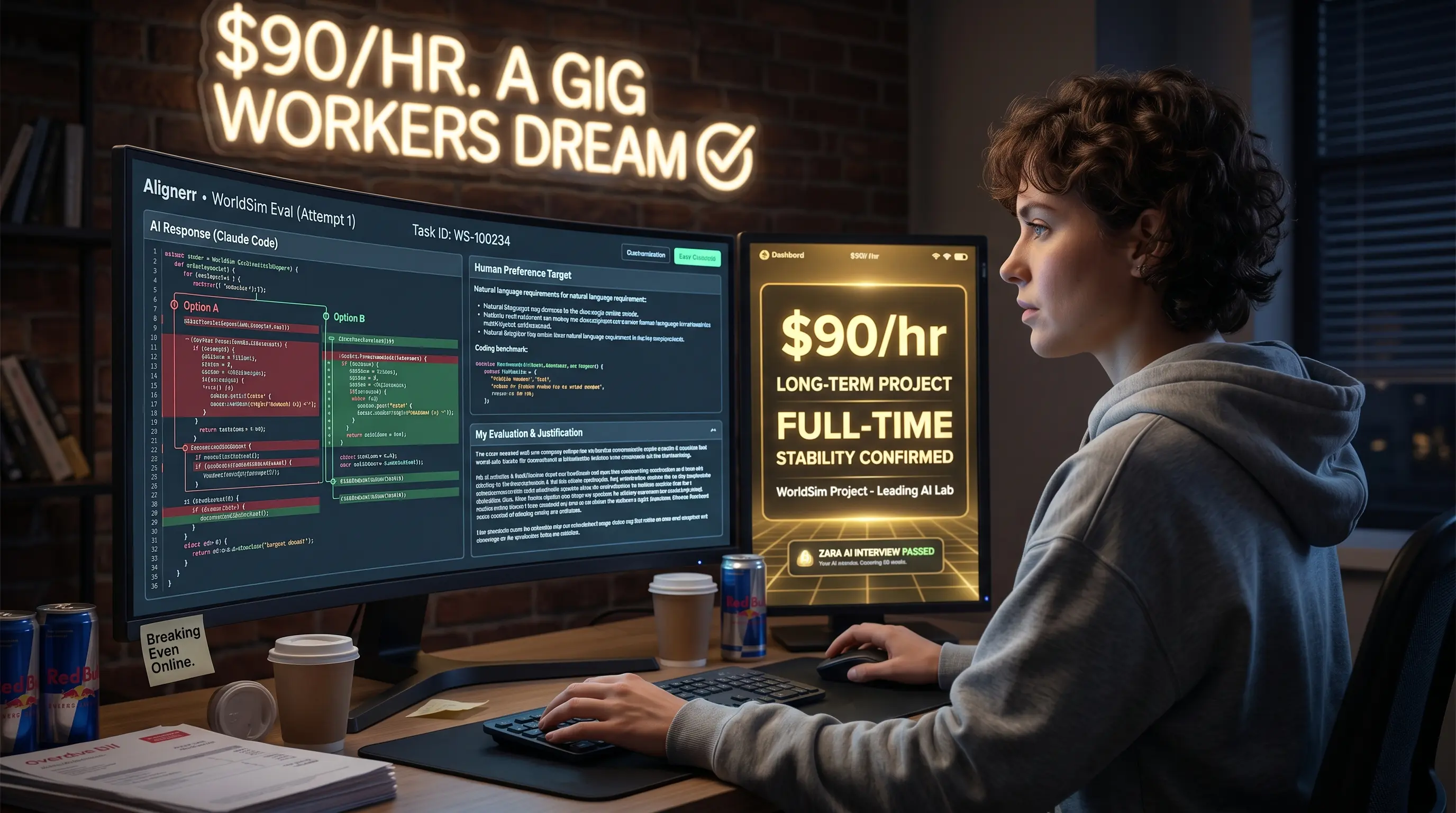 Alignerr WorldSim Eval — $90/hr AI evaluation project for software engineers