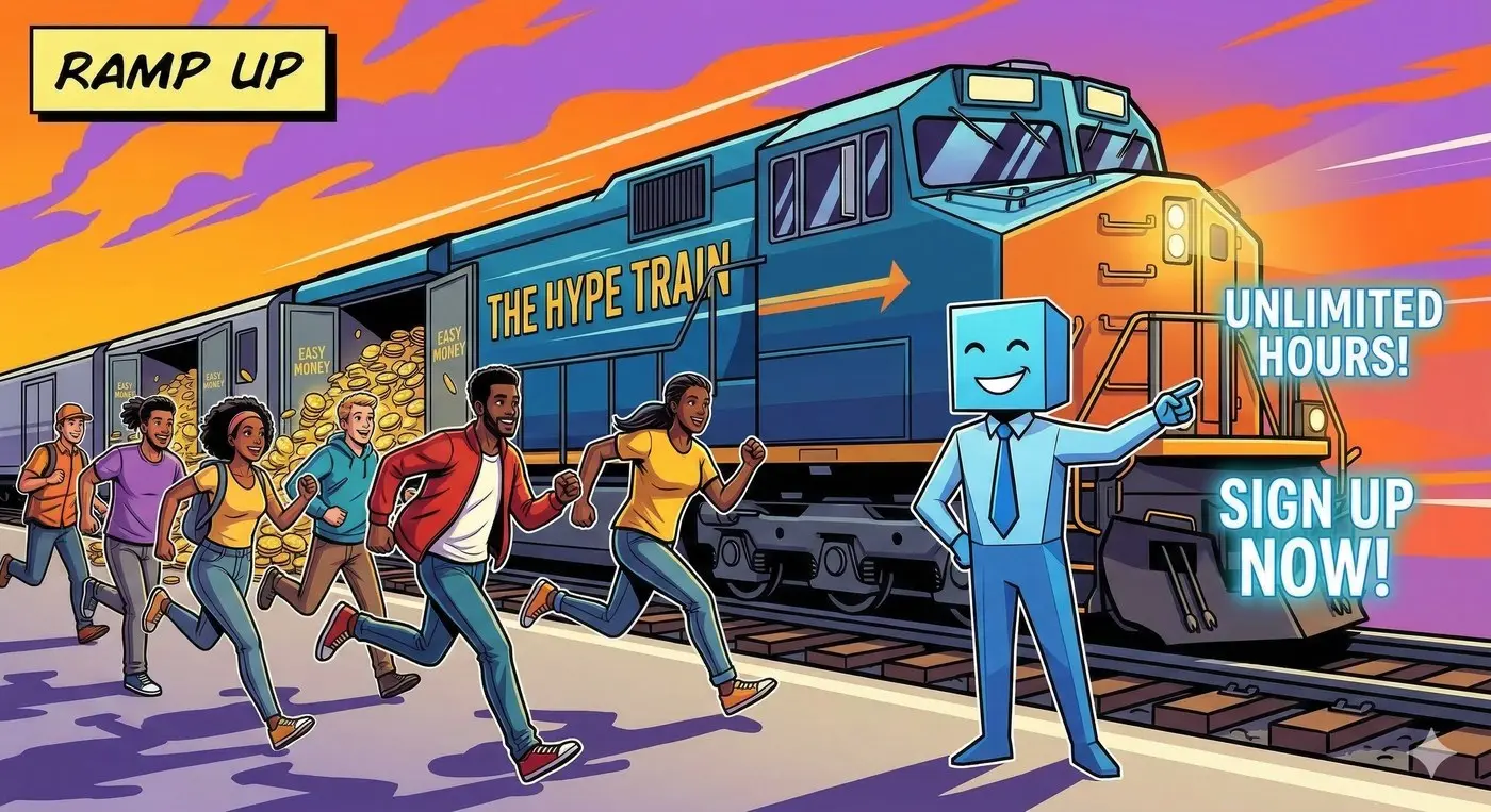 Workers chasing the AI training hype train — the Aether Ramp Up phase